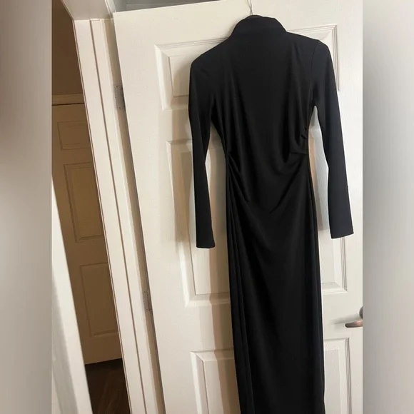 Zara | Dresses | Black Maxi Long Sleeve Bodycon Dress